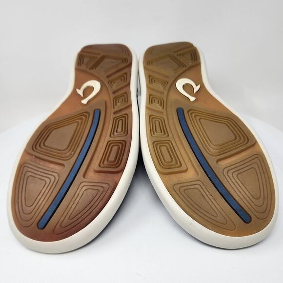 OluKai Dede Nohea Pae Slip-on Sneaker Men 11.5 Navy Blue Mesh Lightweight - Picture 13 of 14